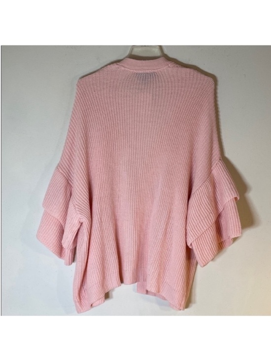 Lane Bryant Boho Peach Pink Ruffled Sleeve Open-Front Cardigan. 18/20. NWT. - Picture 8 of 8